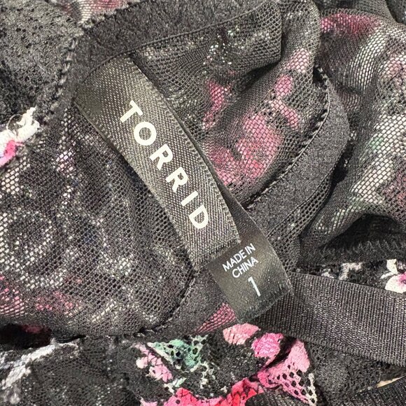 Torrid Floral Lace Bralette 148862 Size 1 - Picture 3 of 5